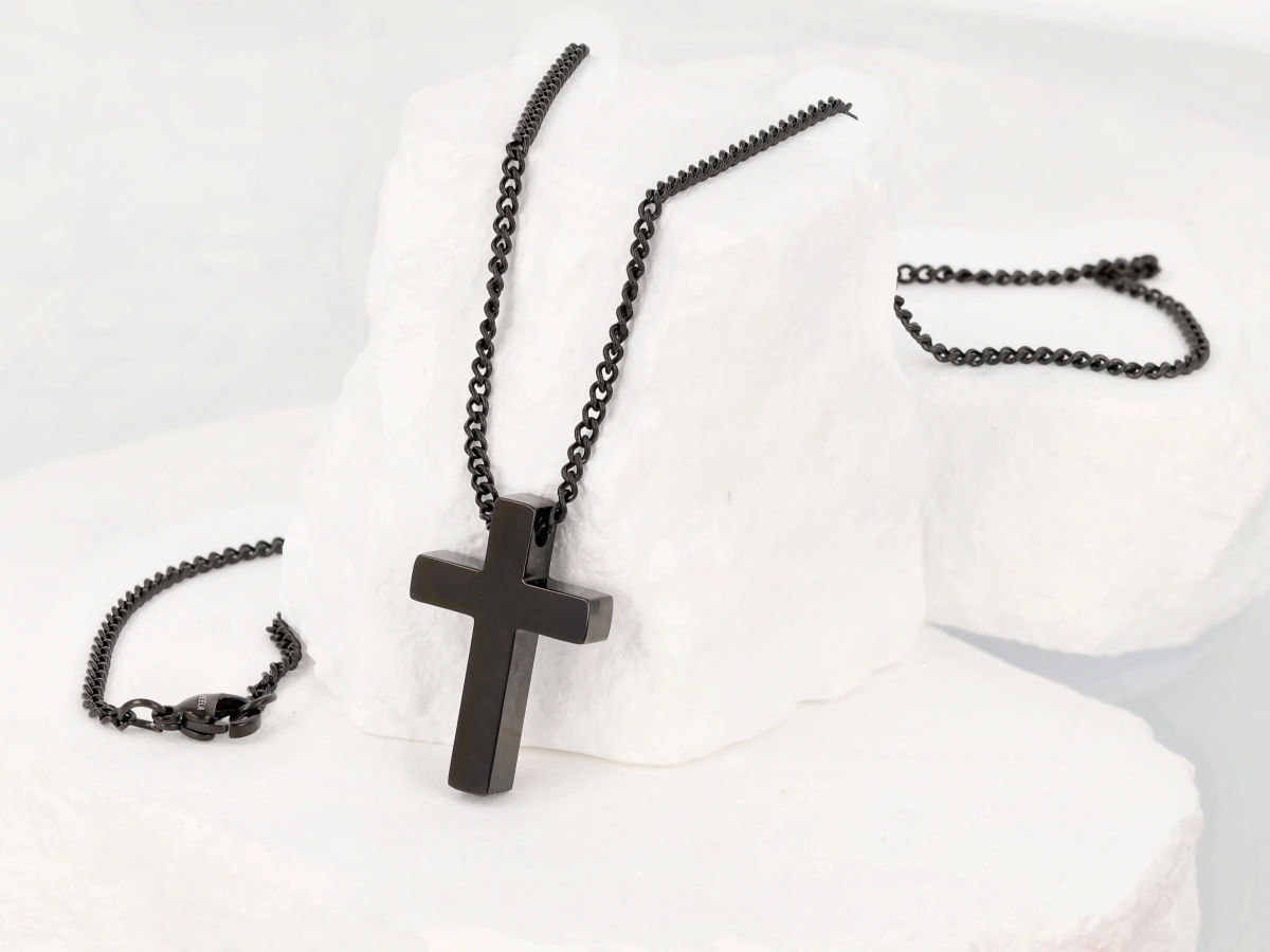 Naszyjnik męski krzyż rant - obrazek 2