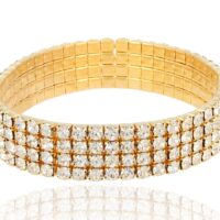 Bransoleta 4 rzędy, mała cyrkonia