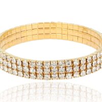 Bransoleta 3 rzędy, mała cyrkonia