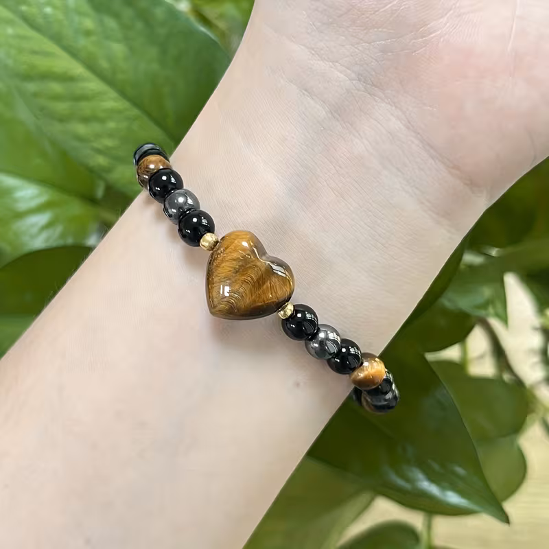 Elastyczna bransoletka wykonana z naturalnych kamieni - obrazek 2