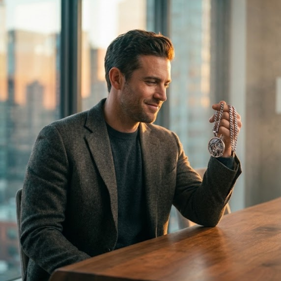 Wyrazisty naszyjnik męski - obrazek 3