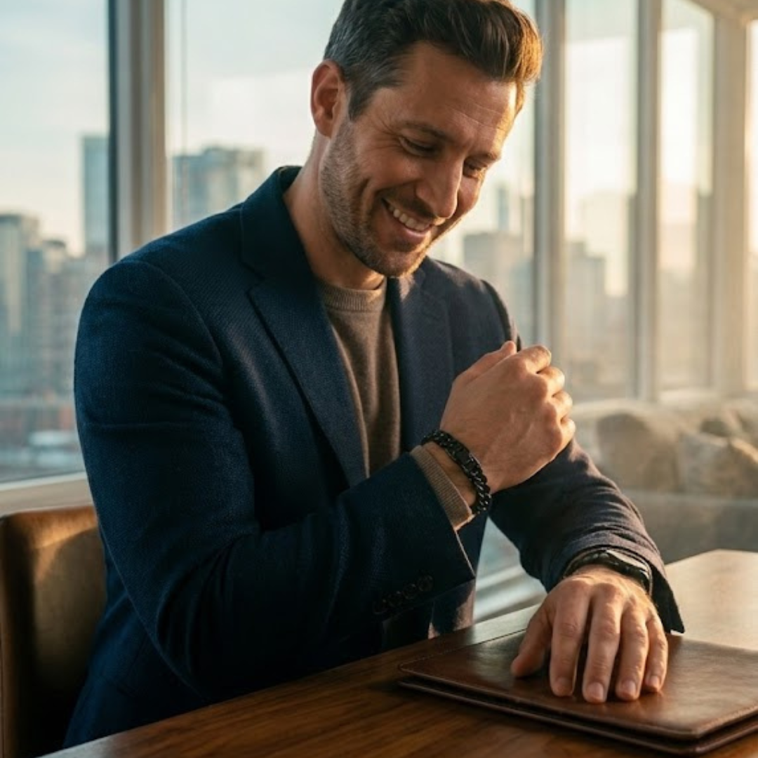 Masywna męska bransoletka typu "pancerka" - obrazek 3