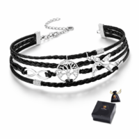 Efektowna bransoletka wielowarstwowa w stylu boho